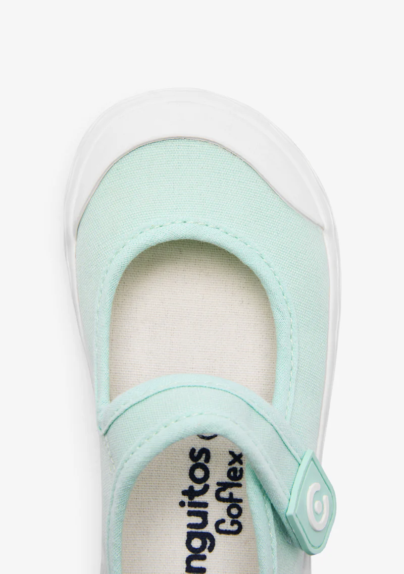 Merceditas Barefoot Lona Verde Goflex - Imagen 4